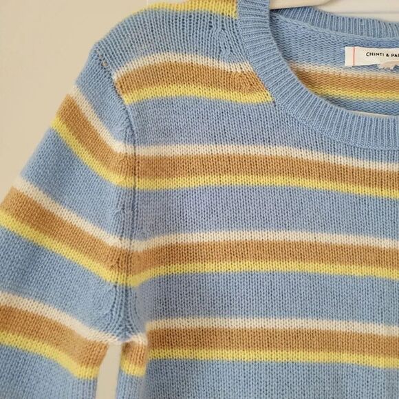 Chinti and Parker Jalisco Striped Wool & Cashmere Blend Sweater XS - Picture 5 of 8